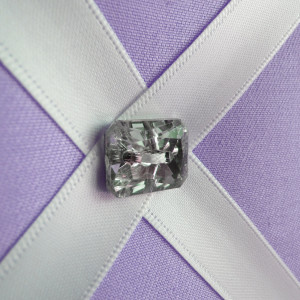 Close up view of Lilac Charm Ribbon Memo Board with diamante button option